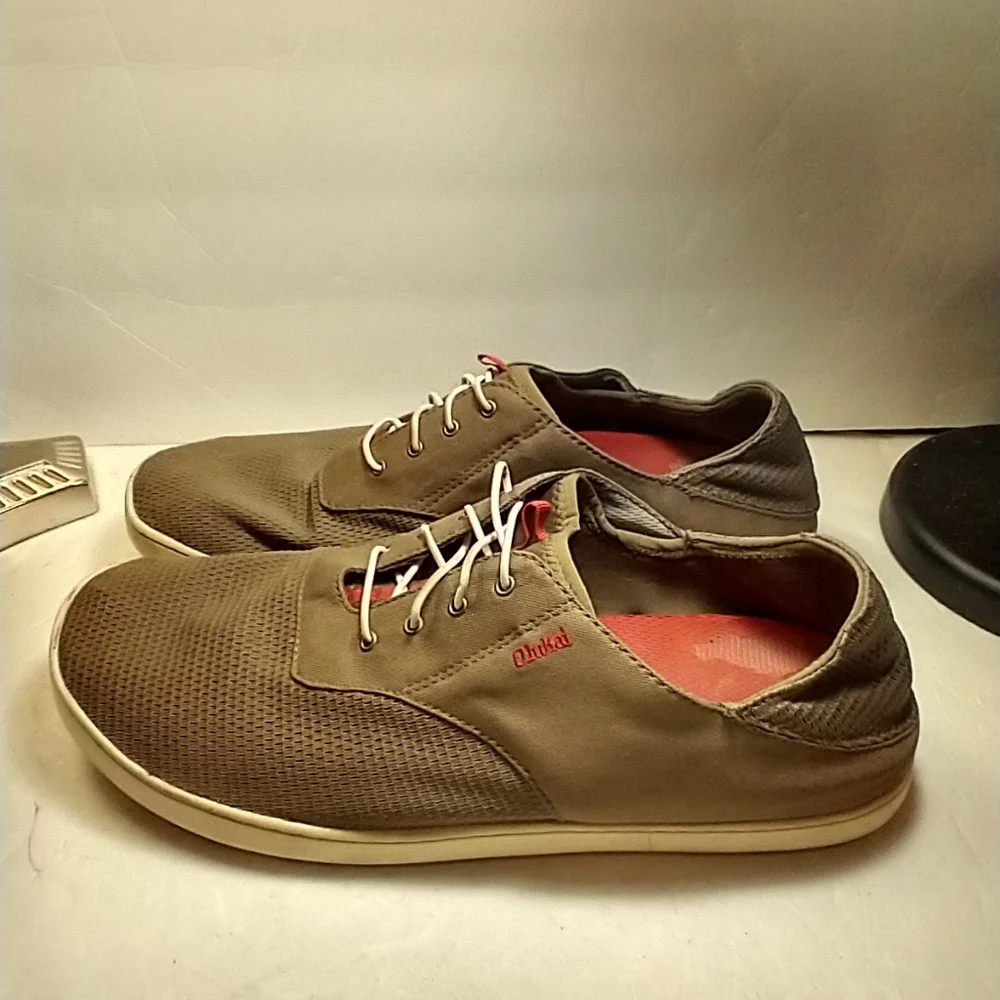 Olukai Nohea Moku No Tie Pull On Boat Shoes Sneakers Men's sz 12